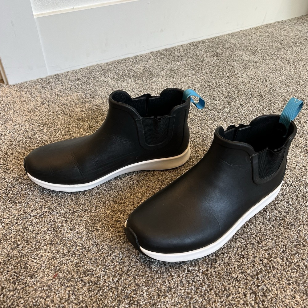 Adult Rubber Ankle Boots Native Shoes Sz M6 W8 Black Keep It Light